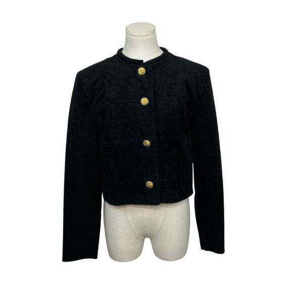 Vintage Count Rami Ltd Black Suede Jacket Classic 70s/80s Jo Robinson Inc. Sz 10 - Picture 1 of 7